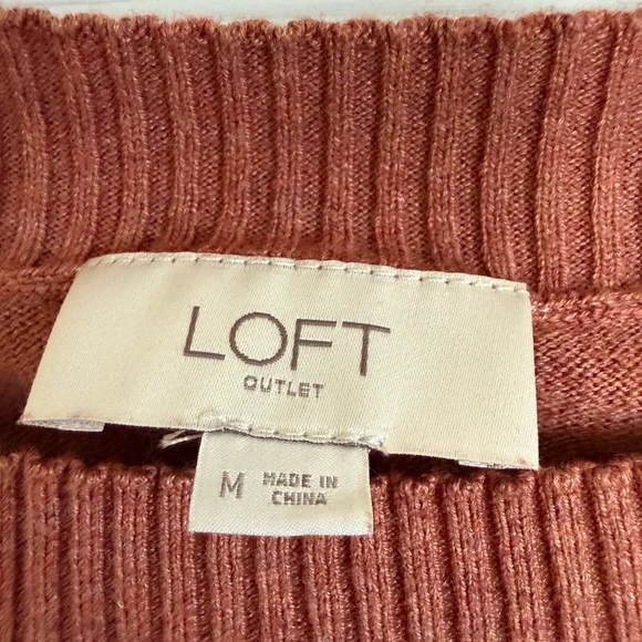 LOFT Women's Sweater in Rust - Picture 3 of 3